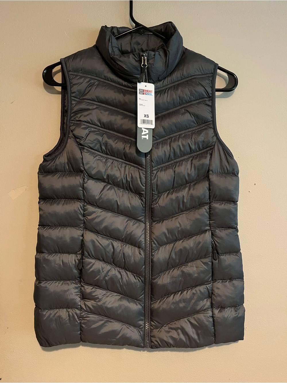 32 Degrees Dark Gray Quilted Packable Puffer Vest